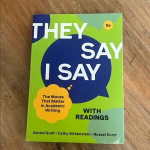 They Say I Say book by Gerald Graff and Cathy Birkenstein